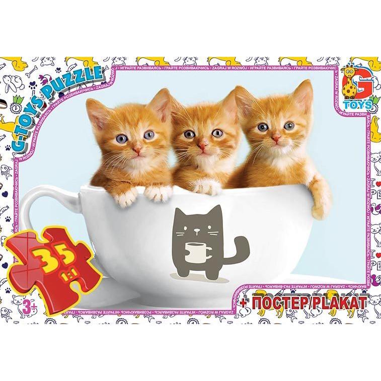 Пазлы детские картонные G-Toys Домашние животные 35 эл. (IP-177-P-672)