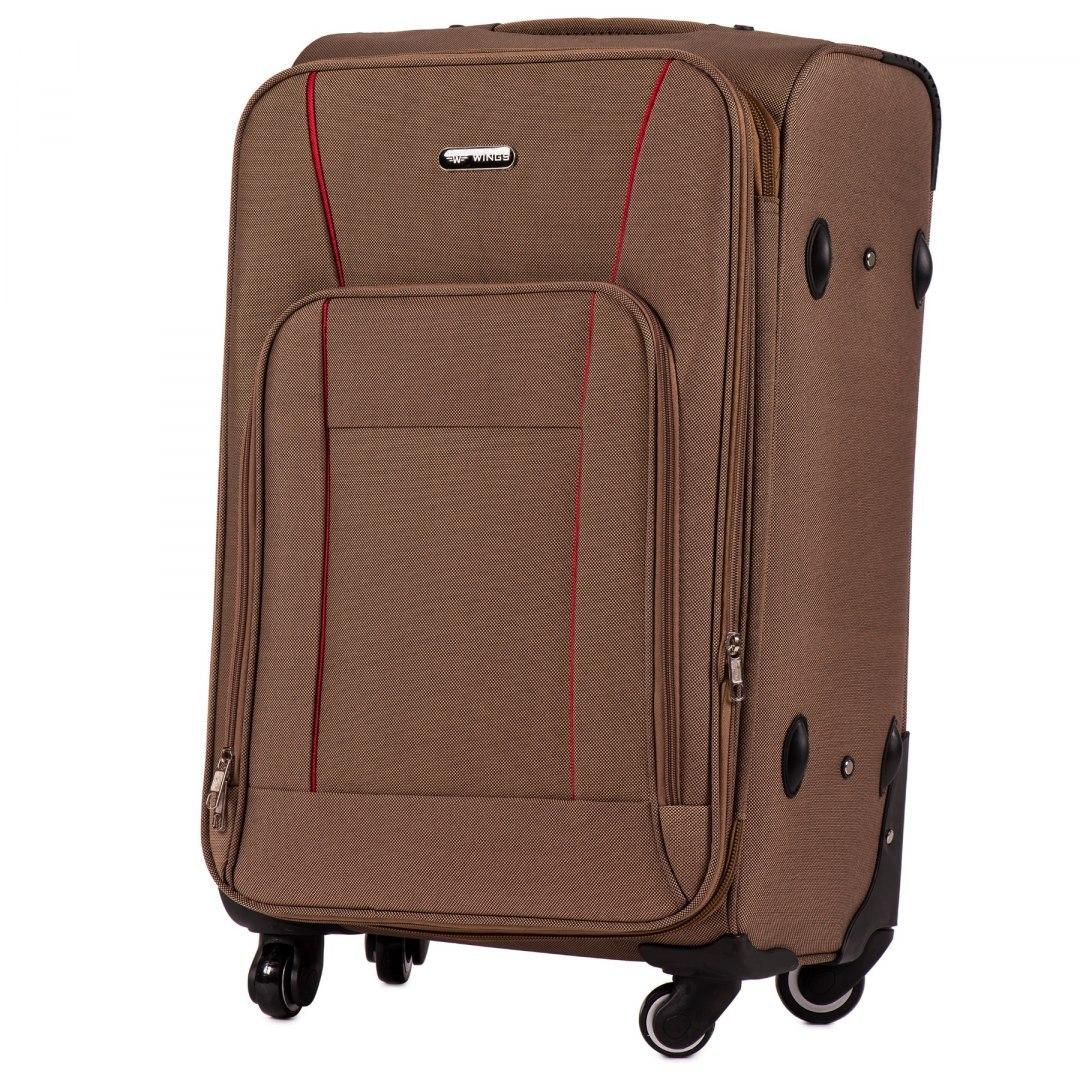 Чемодан тканевый Wings 1609 средний на 4 колесах 66х43х28 см 72 л Песочный Чемодан тканевый Wings 1609 средний на 4 колесах 66х43х28 см 72 л Песочный