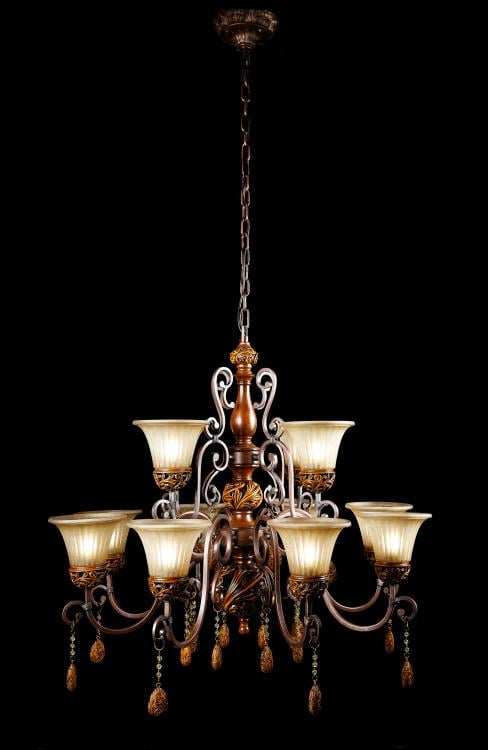 Люстра с плафонами Ray L2228CG/8+4 W0600 (IR007129)