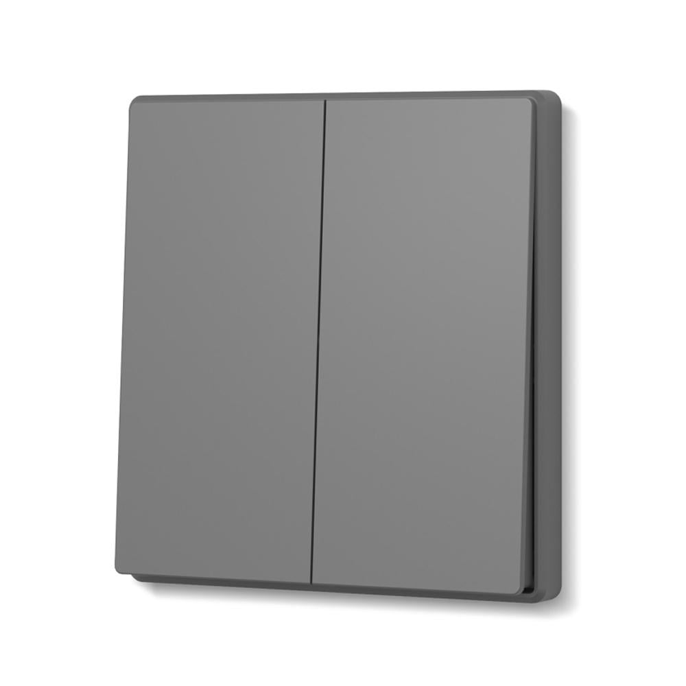 Выключатель двухклавишный Video Nota Серый графит (31578534)