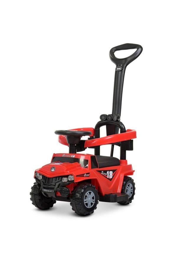 Каталка-толокарь 2в1 с родительской ручкой M Красный (4231L-3)