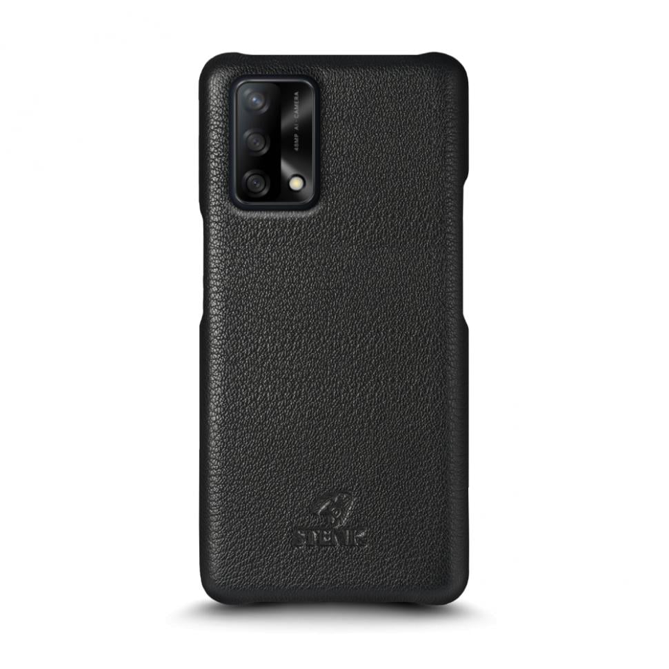 Кожаная накладка Stenk Cover для OPPO A74 Черный (69365)