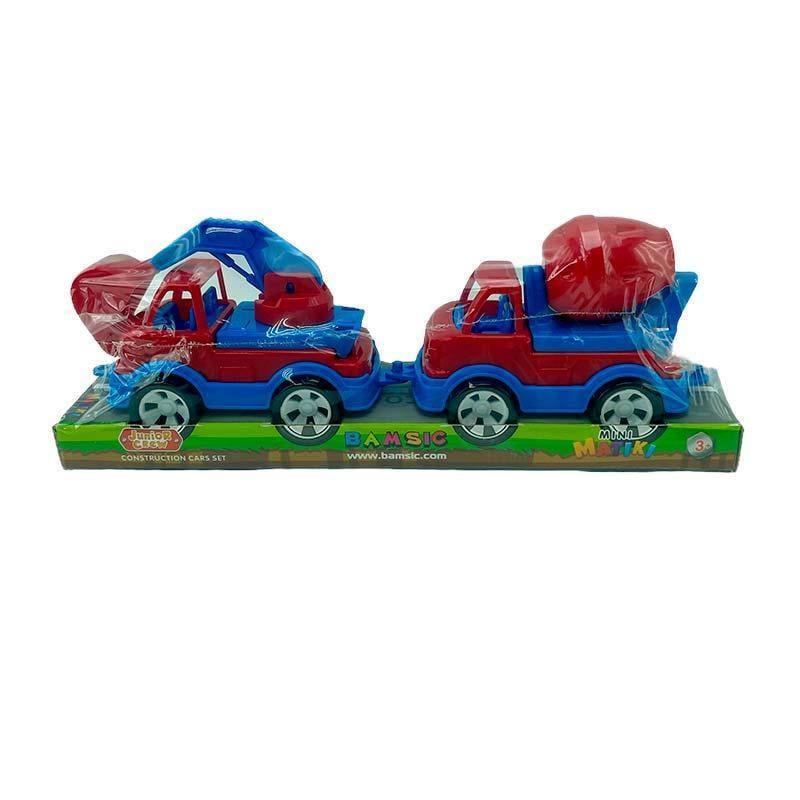 Набор техники Бамсик Matiki Mini 002/9 бетоносмеситель и эксковатор Blue/Red (2471042773)