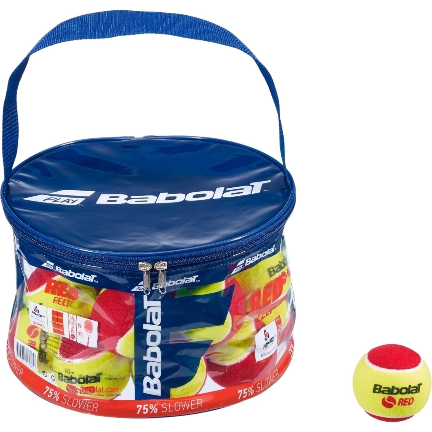 Набор теннисных мячей Babolat RED FELT 24 шт. Желто-красный (516005-113)