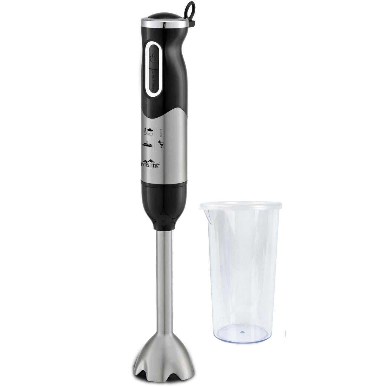 Блендер ручной Monte MT-1921 2 скорости/ножка из нержавеющей стали/стакан 900 Вт Black (33147897)