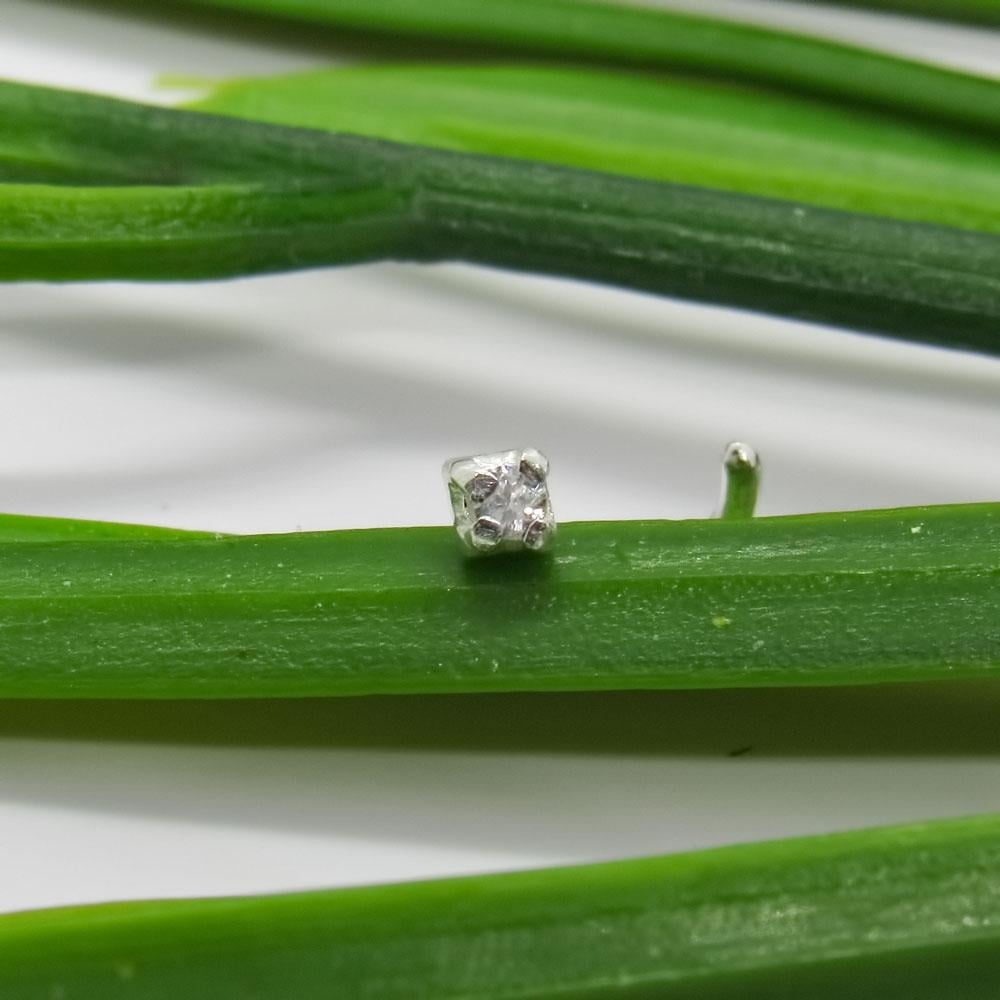 Срібний нострил пірсинг в ніс Квадрат (1372851868) - фото 4