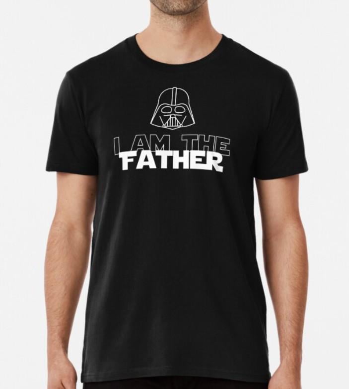Футболка мужская Stedman с принтом I am the fatner XXXL Черный (ПАПА37-6)