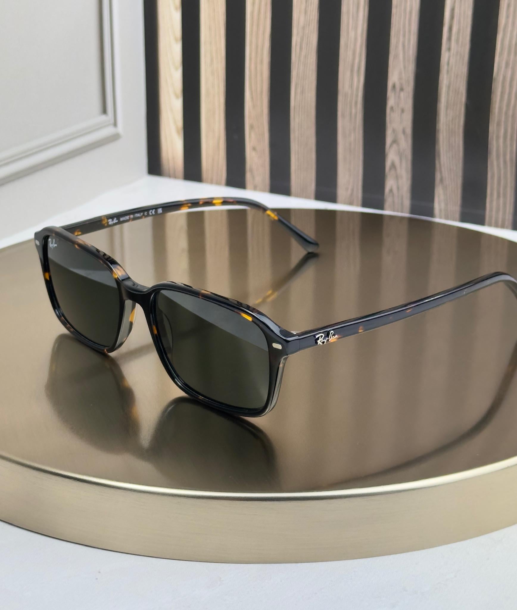 Солнцезащитные очки RAY-BAN Raimond RB2231 Гавана-зеленая линза G15 прямоугольные