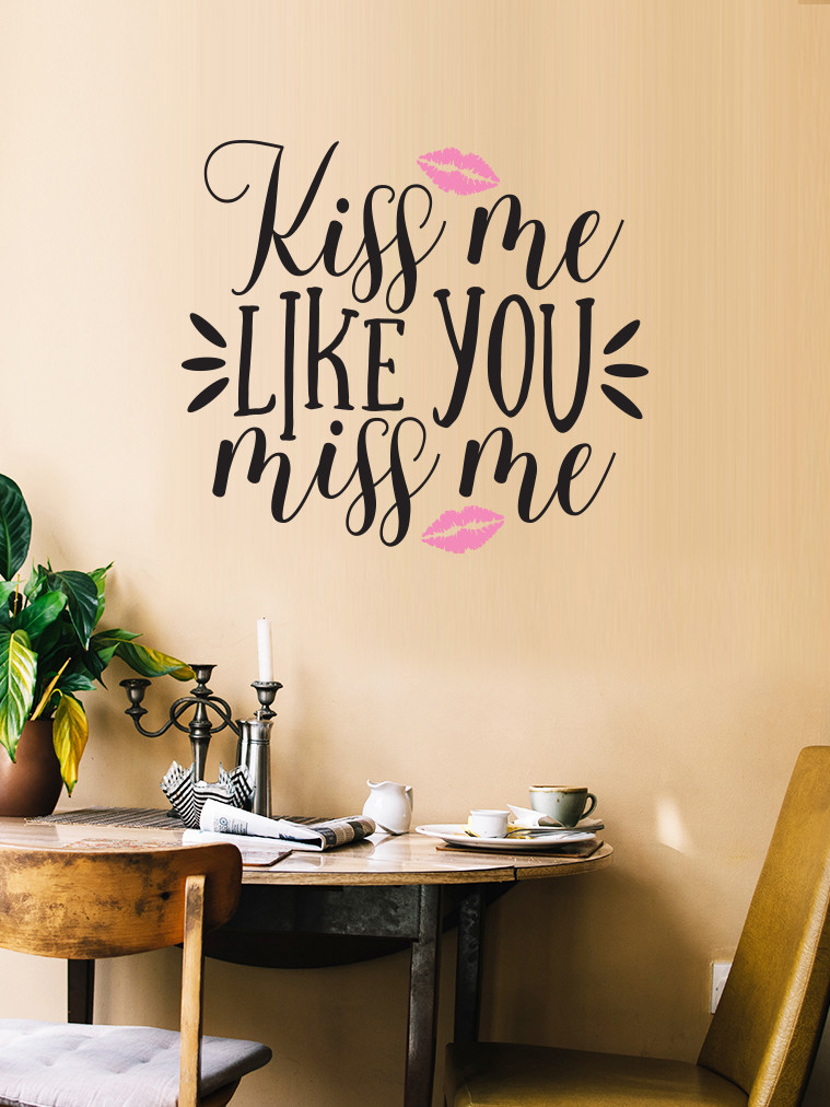 Наклейка виниловая 3D Zatarga Kiss me 970х860 мм Черно-Розовый (1197466031) Наклейка виниловая 3D Zatarga Kiss me 970х860 мм Черно-Розовый (1197466031)