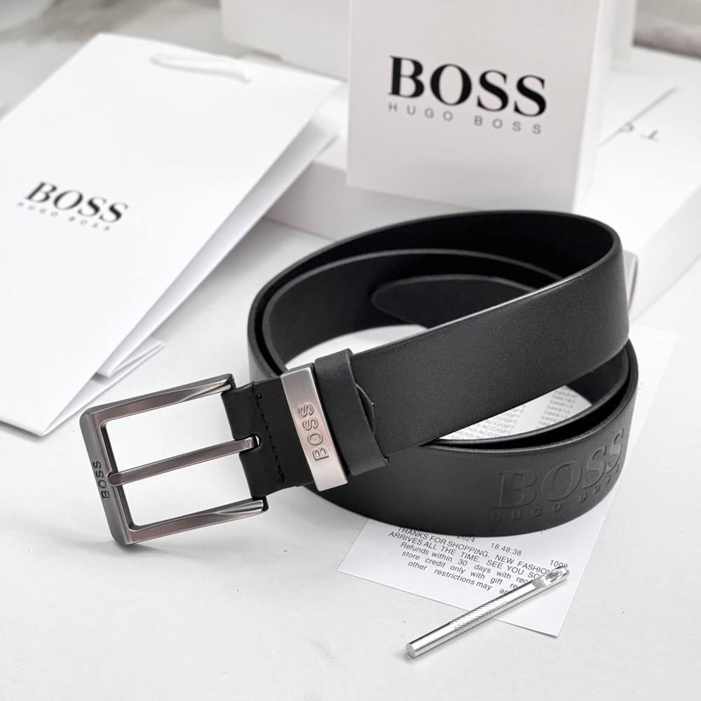 Ремень брендовый мужской Boss из натуральной кожи (220 PTR)