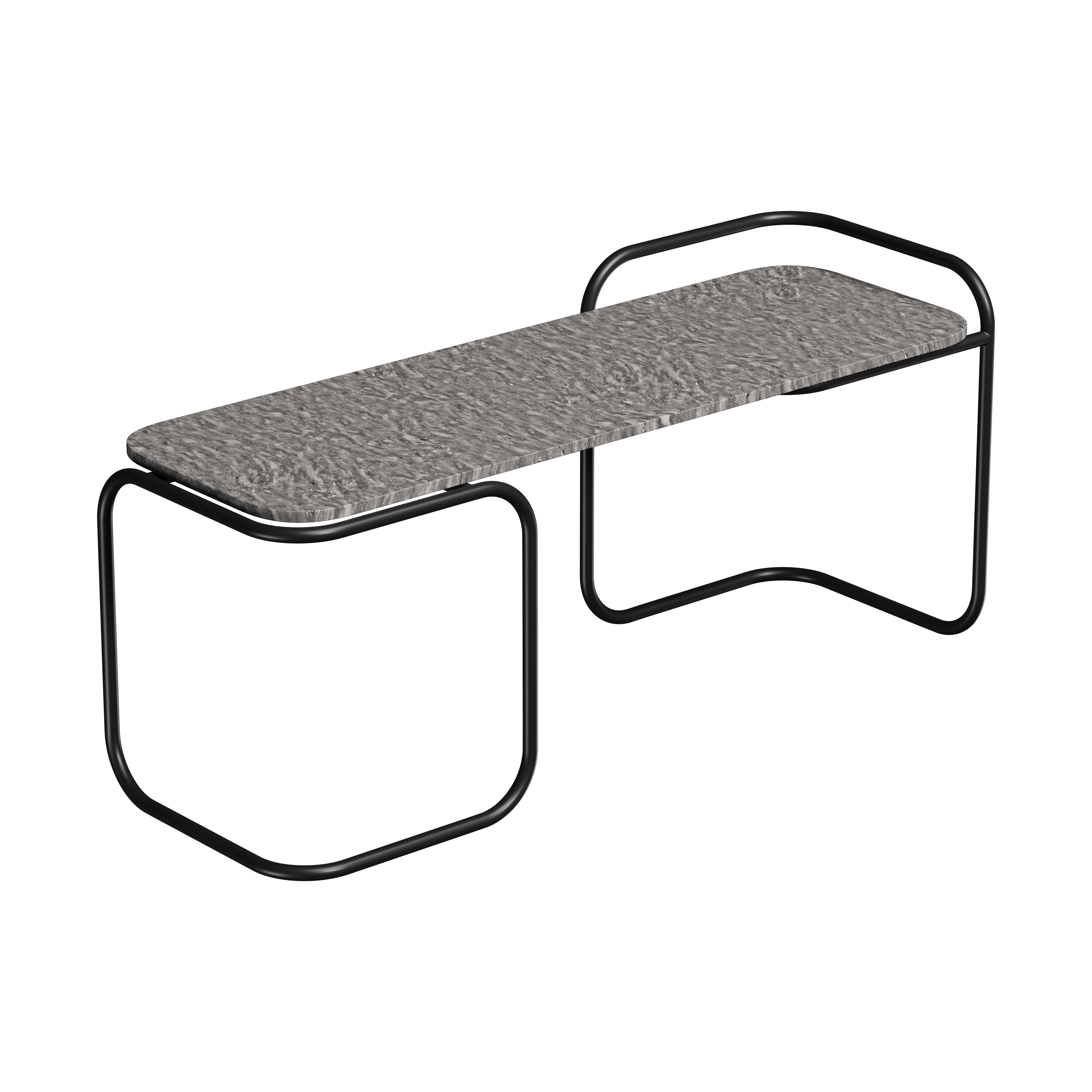 Лавка Recast Plastic камінь сірий 120х50х45 см (LV300) - фото 1