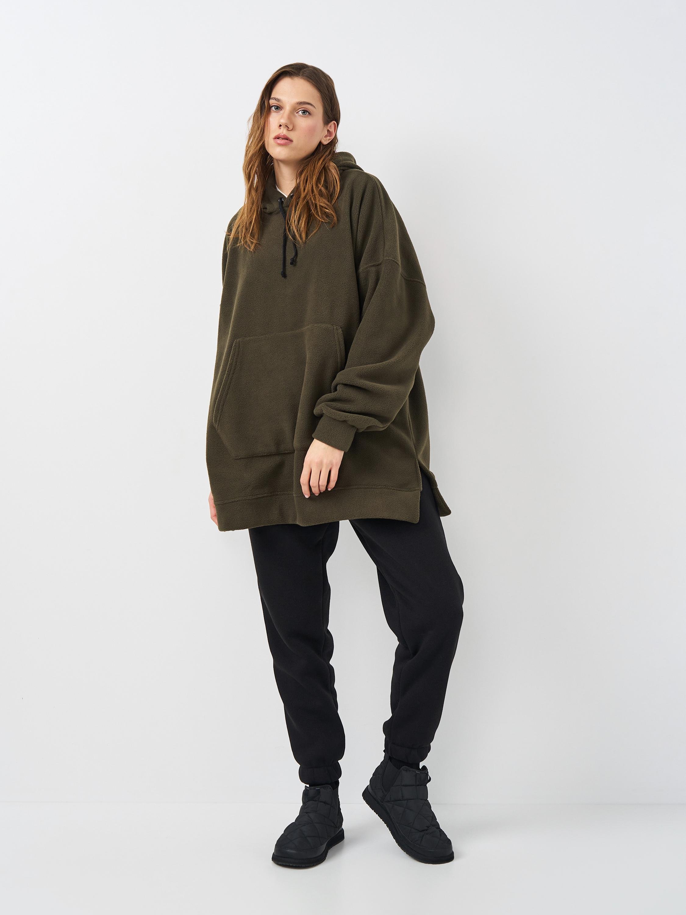 Толстовка на флисе Купер женская р. 56 Хаки (2119329531) - фото 2 Толстовка на флисе Купер женская р. 56 Хаки (2119329531) - фото 2