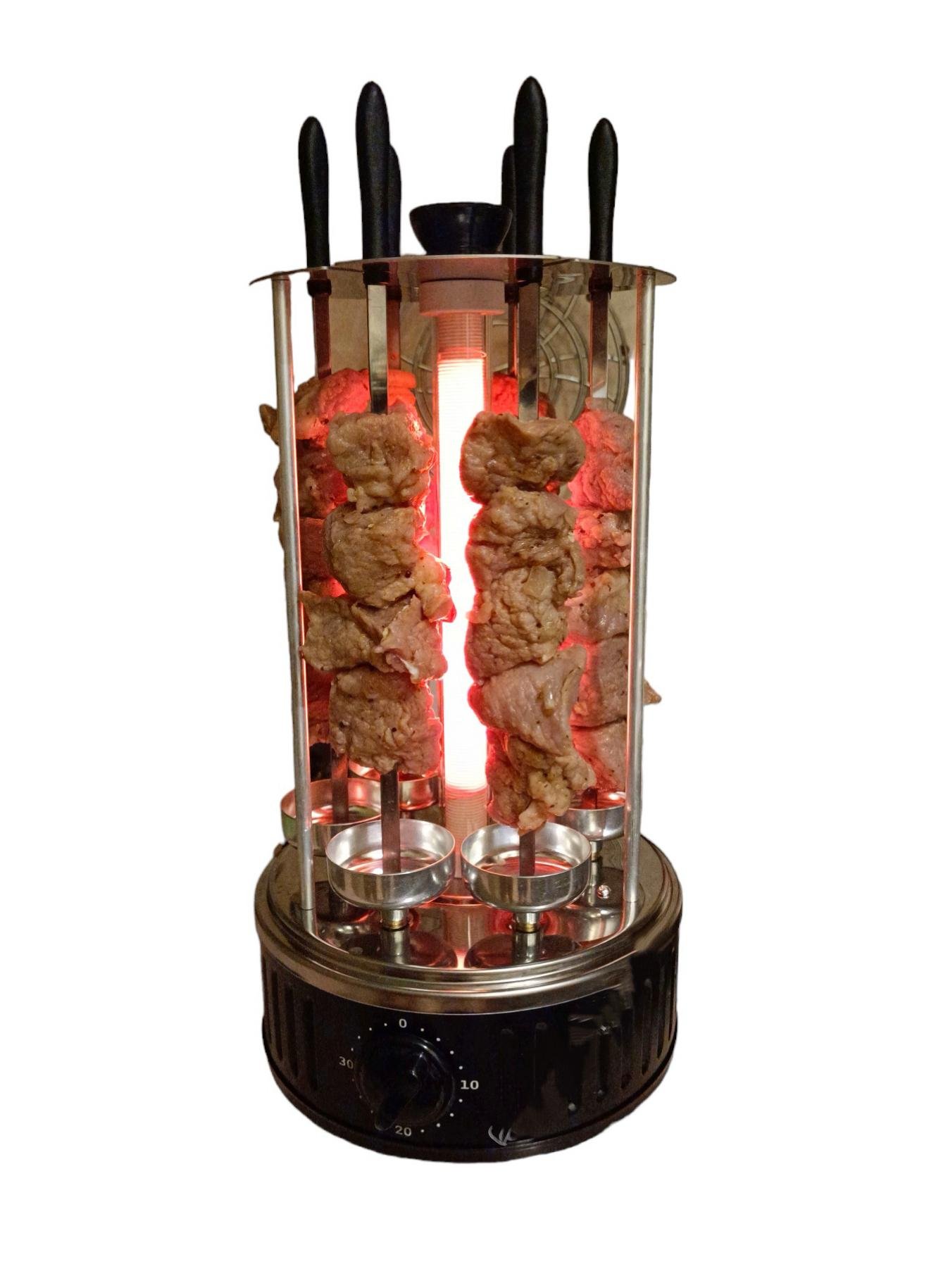 Электрошашлычница Помічниця на 6 шампуров со стеклянной колбой Электрошашлычница Помічниця на 6 шампуров со стеклянной колбой