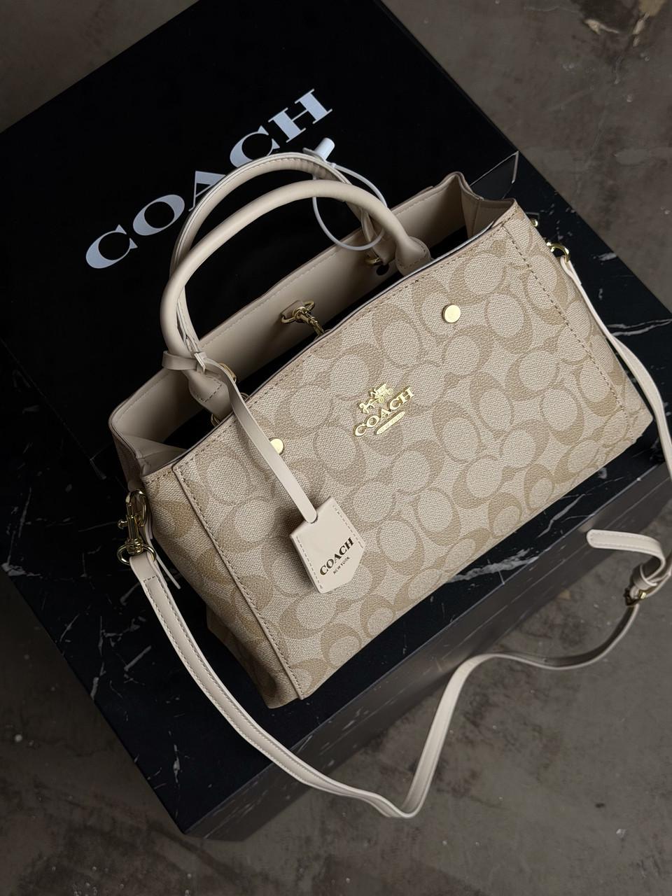 Сумка жіноча Coach через плечі крос-боді Коуч Молочний (2853961040) Сумка жіноча Coach через плечі крос-боді Коуч Молочний (2853961040)