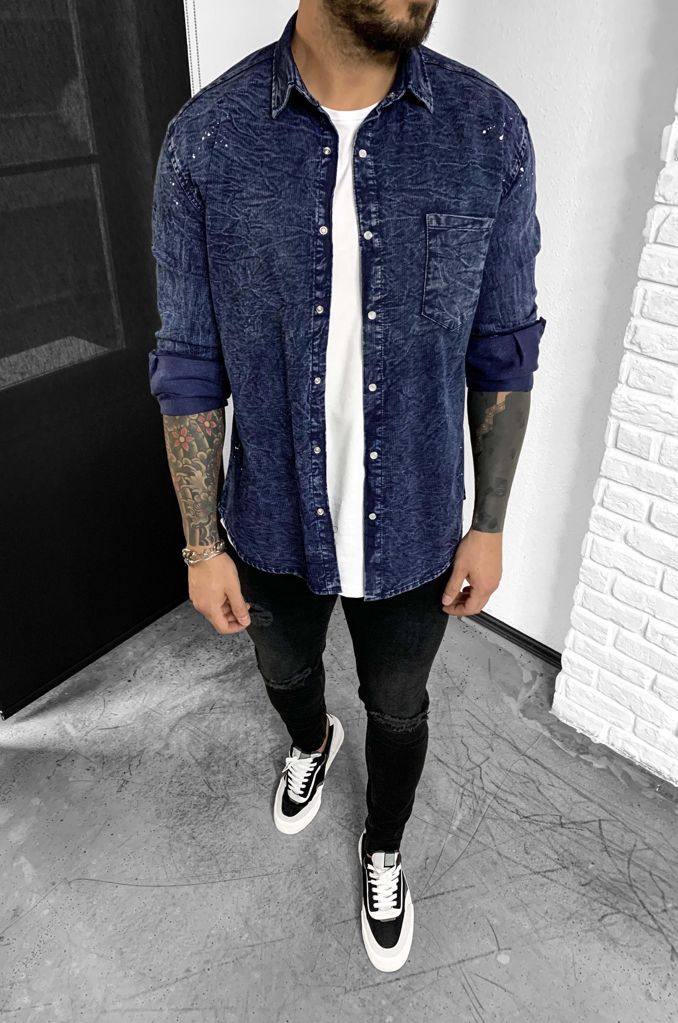 Рубашка 27-037 S Синий (17065)