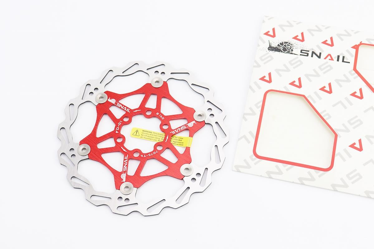 Ротор гальмівний диск SNAIL FD-01 під болти 6 шт. D 160 мм Червоний (403380)