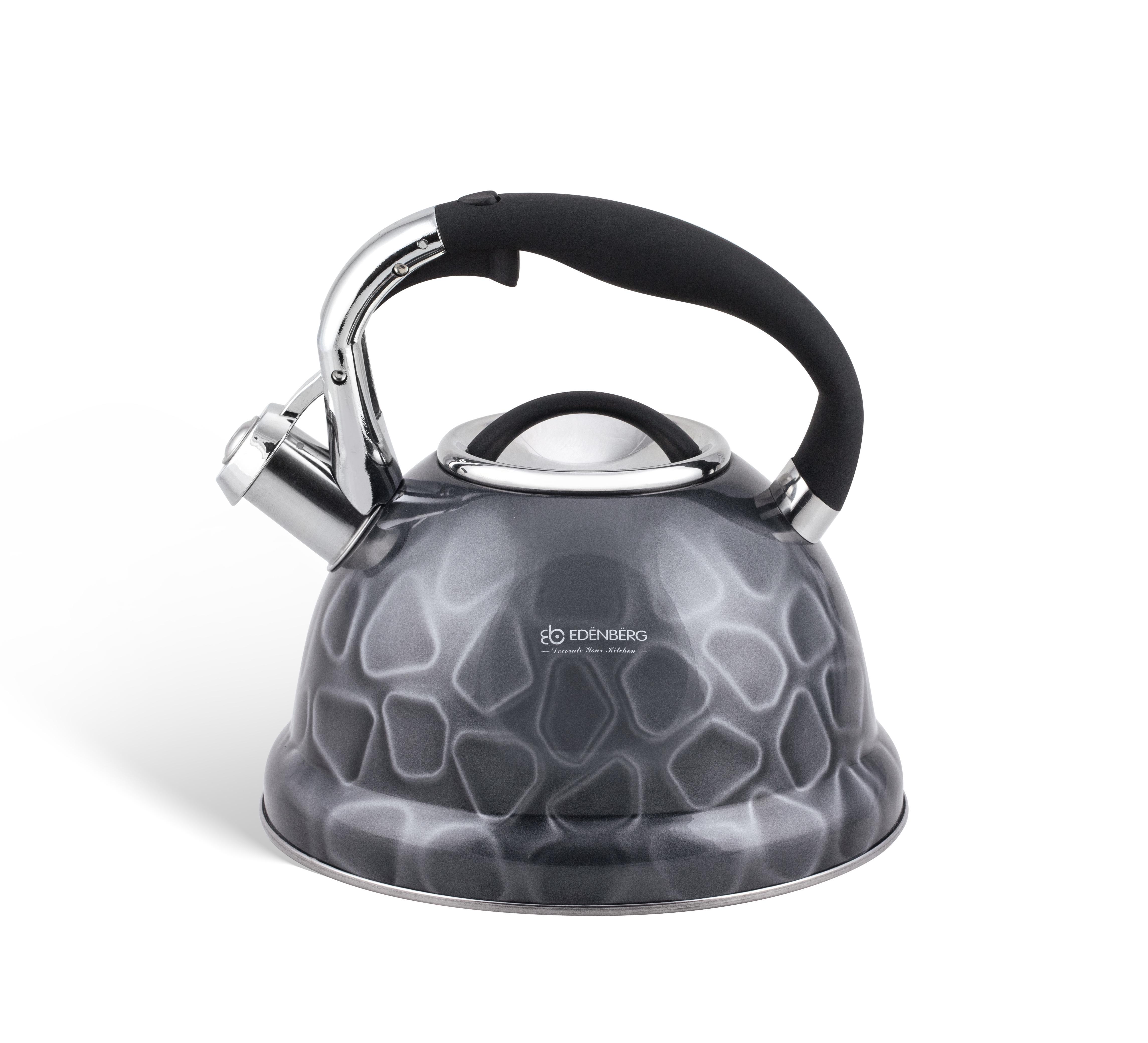 Чайник Edenberg зі свистком з нержавіючої сталі 3 л (EB-1910-gray) - фото 1