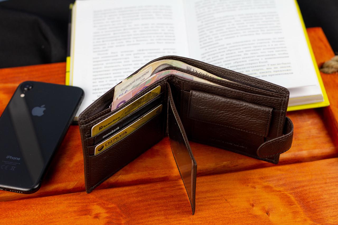 Портмоне мужское ST Leathe из натуральной кожи с фиксацией Coffee Коричневый (ST103) - фото 9 Портмоне мужское ST Leathe из натуральной кожи с фиксацией Coffee Коричневый (ST103) - фото 9