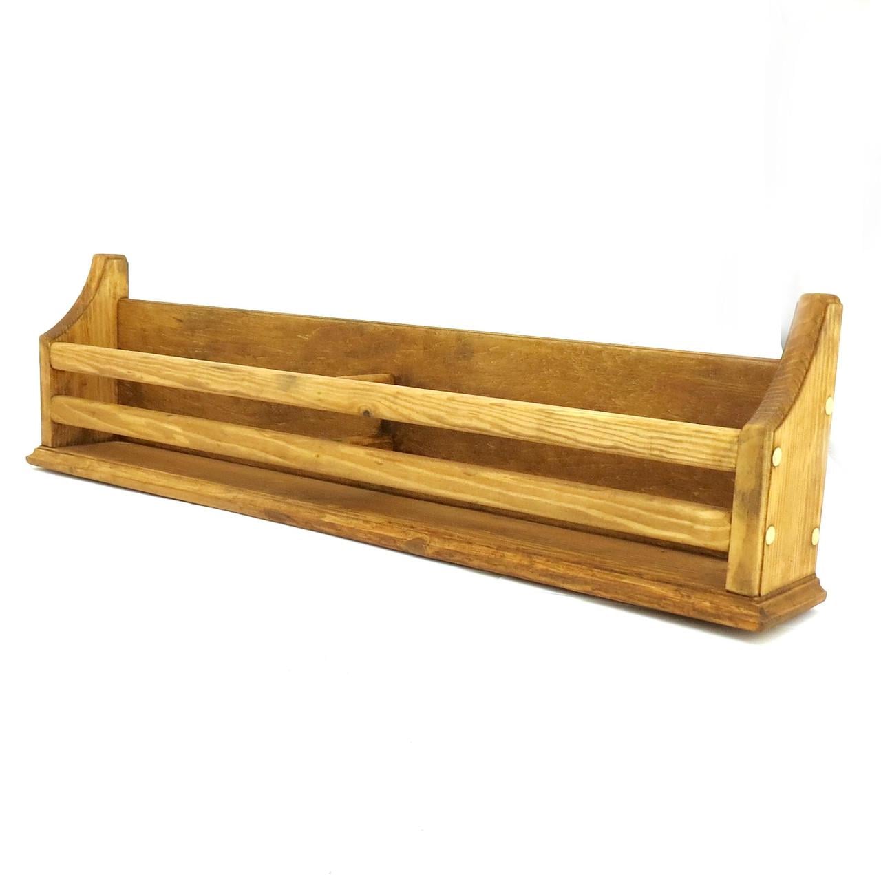 Полка настенная из дерева Маргарита 10х75 см Сиена (КПГ-10750205)