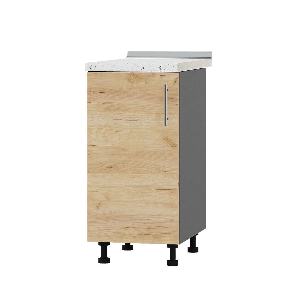 Шкаф нижний Эверест Оптима модуль Низ Н83-400 40х47х85 см Дуб крафт золотой/Антрацит (06407)