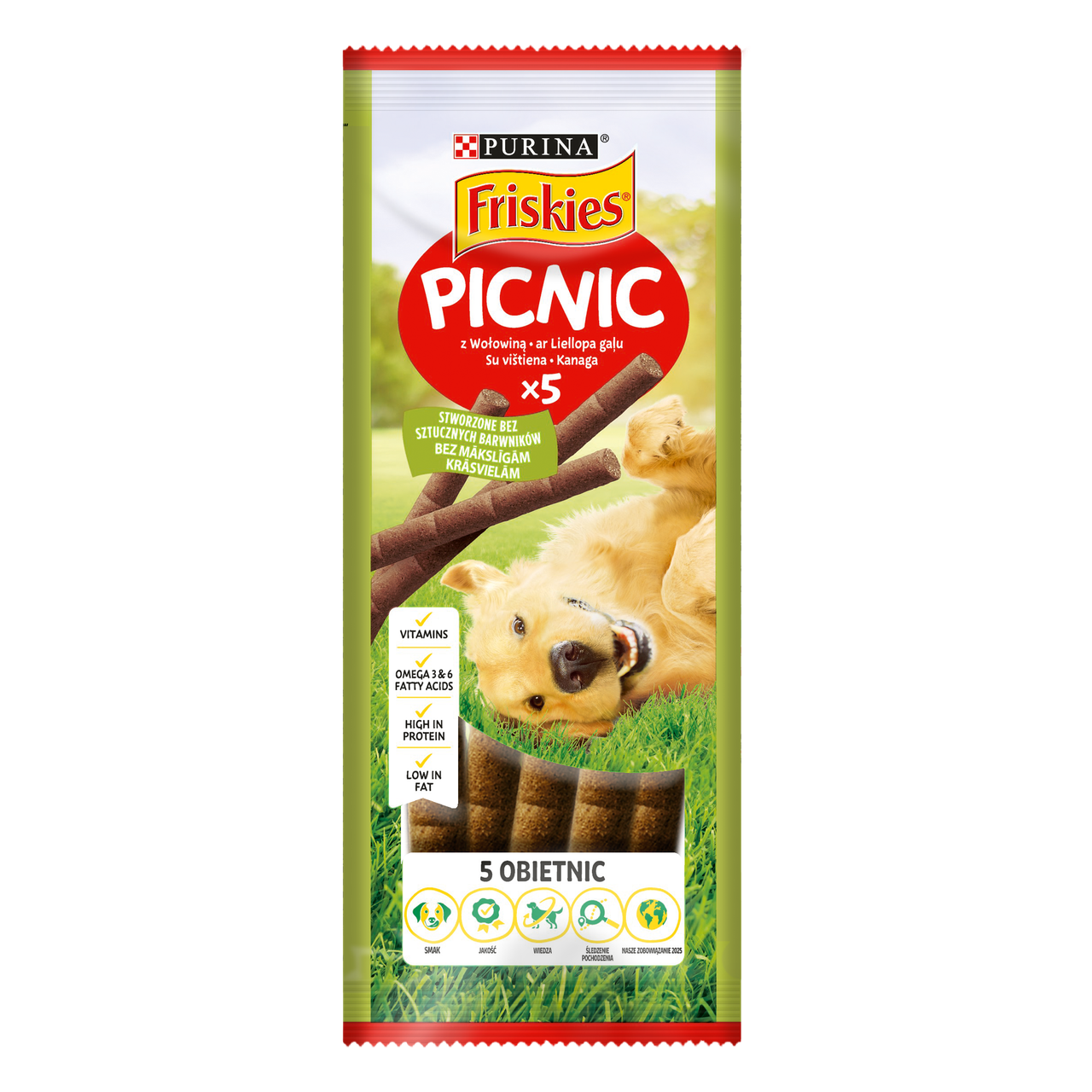 Ласощі Purina Friskies Picnic для дорослих собак з яловичиною 42 г Ласощі Purina Friskies Picnic для дорослих собак з яловичиною 42 г