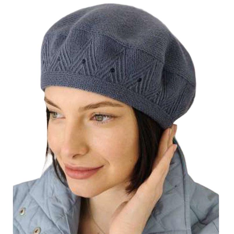Берет женский Lirus Лайза двойной полушерстяной Дымчатый (118921)