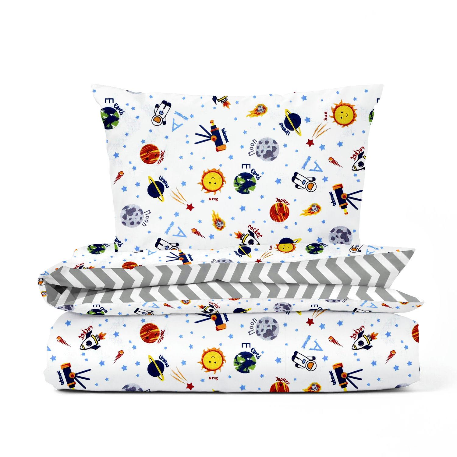 Комплект белья Cosas Astronaut пододеяльник и наволочка 110х140 см 60х40 см (4822052095782)