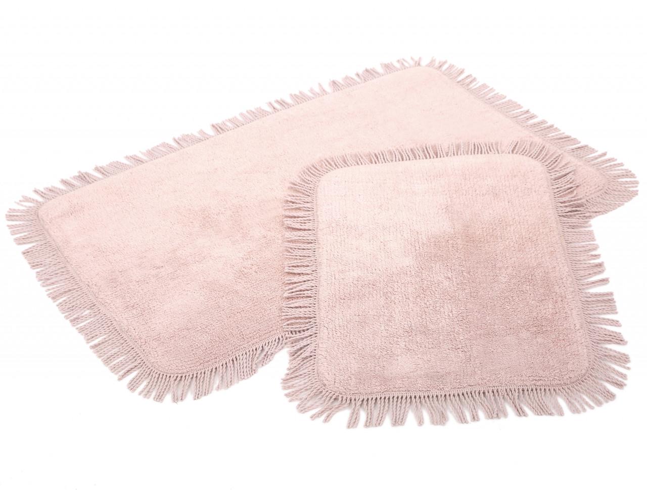 Набор ковриков для ванной Irya Axis pembe 60х90/40х60 Розовый (11913985462795)