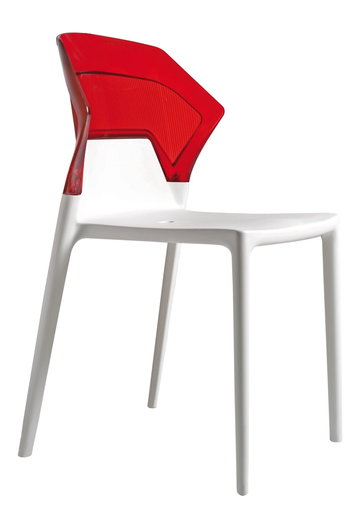 Стул Litolan Papatya Ego-S Белое сидение Прозрачно-красный (DR002008)
