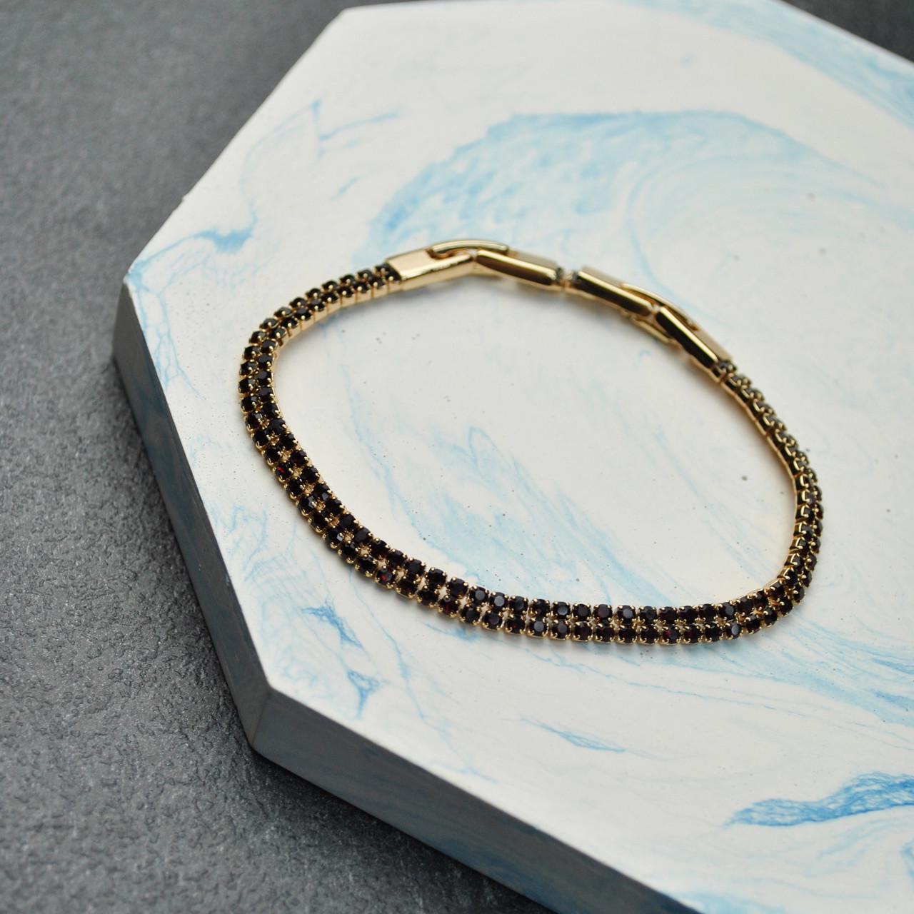 Браслет медична сталь позолота Червоний (x080)