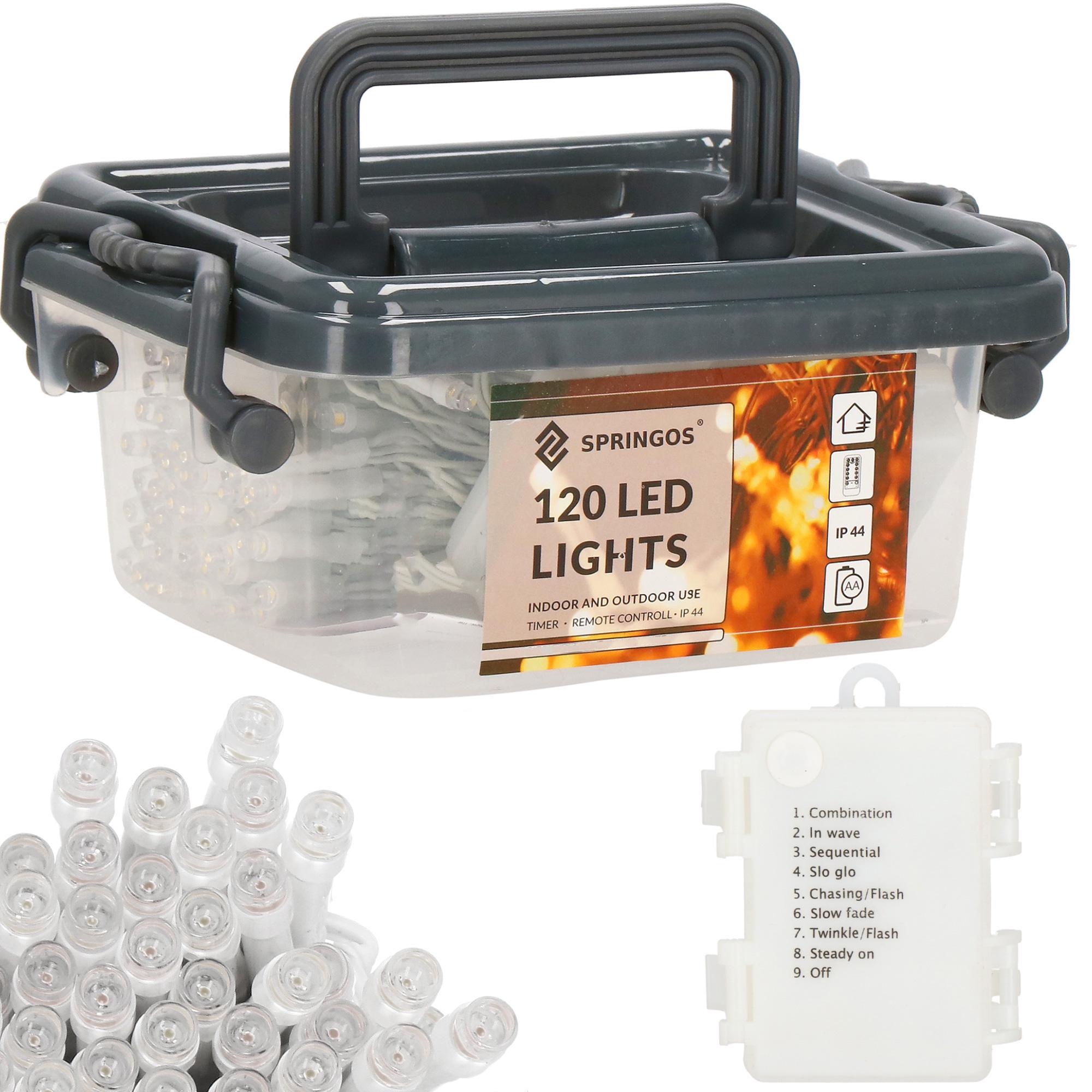 Гірлянда на батарейках Springos 120 LED 9 м Cold white (CL0172) - фото 4 Гірлянда на батарейках Springos 120 LED 9 м Cold white (CL0172) - фото 4