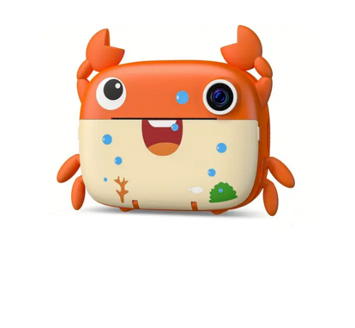 Фотоаппарат детский цифровой аккумуляторный в виде краба с мгновенной печатью (SAM-1901)