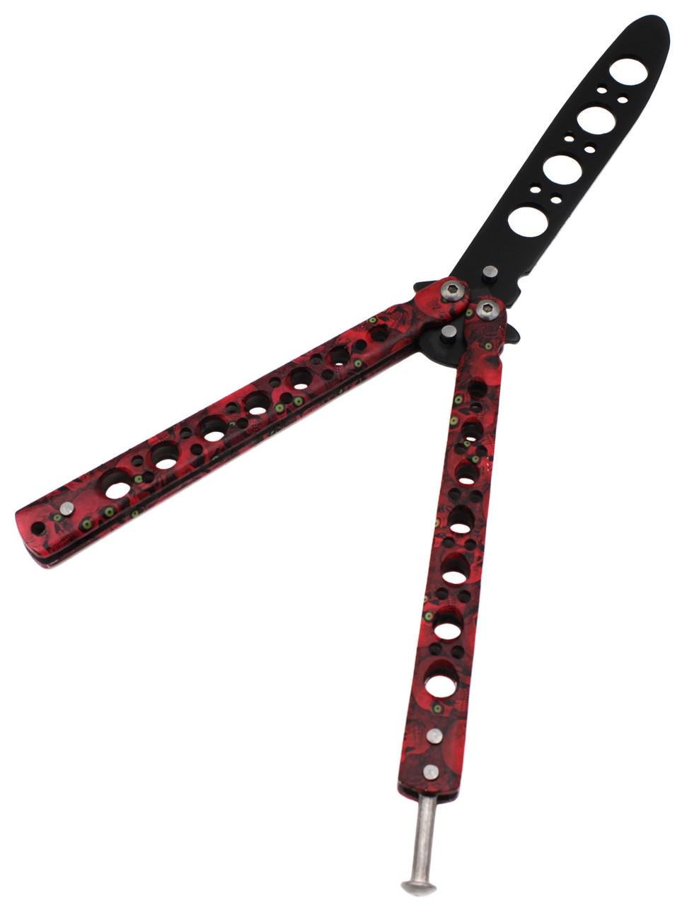 Нож бабочка тренировочный Skall 301-2 Red (t8087) - фото 2 Нож бабочка тренировочный Skall 301-2 Red (t8087) - фото 2