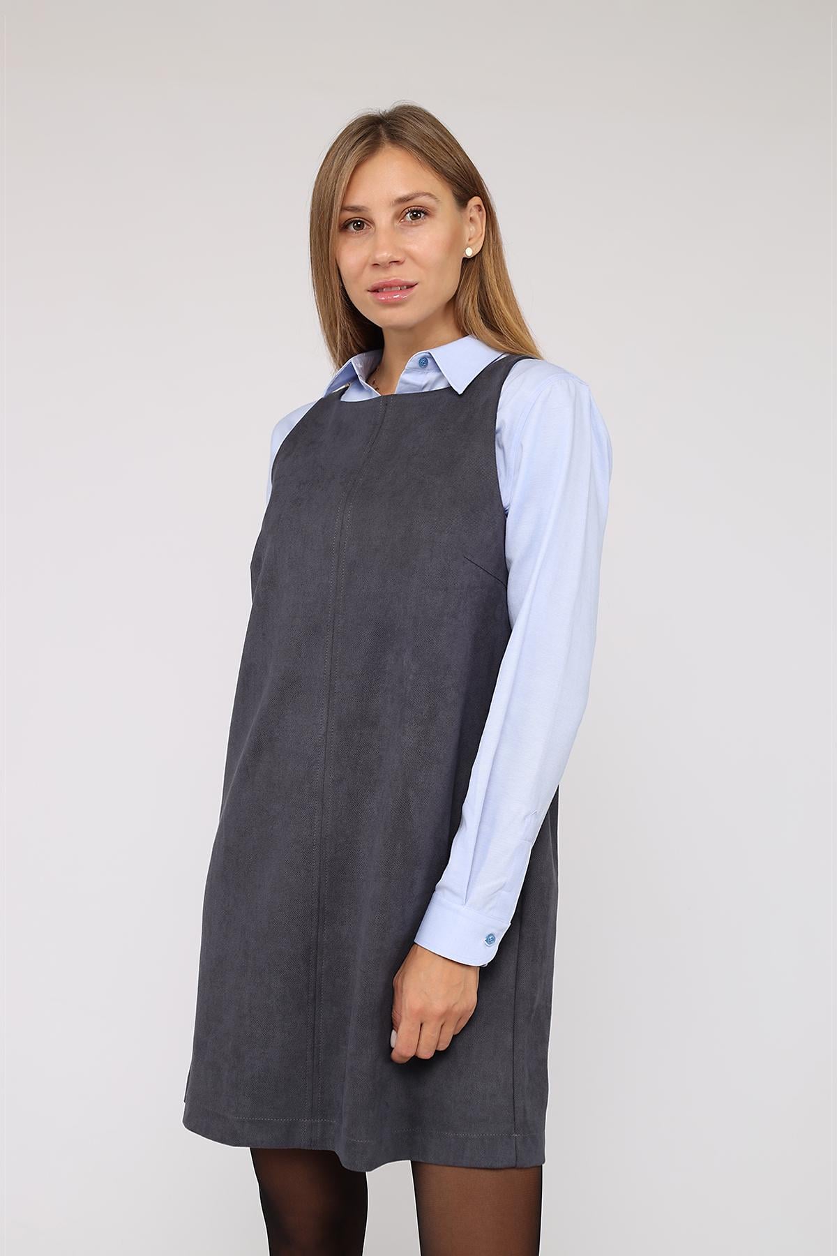 Платье А-силуэт женское Yuki ЦБ-00282906 р. 44 Темно-серый (SKT001081497)