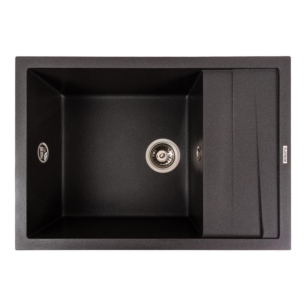 Мойка кухонная Platinum гранит PLS-A42098 700x500 мм прямоугольная Серый (232564)