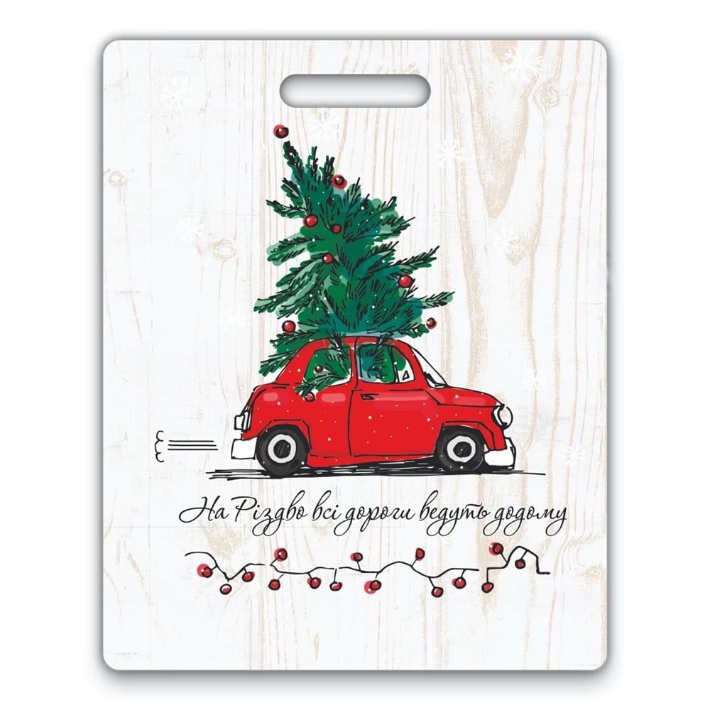 Доска кухонная деревянная На Рождество все дороги ведут домой 30х37 см Белый (хрдп23005у) Доска кухонная деревянная На Рождество все дороги ведут домой 30х37 см Белый (хрдп23005у)