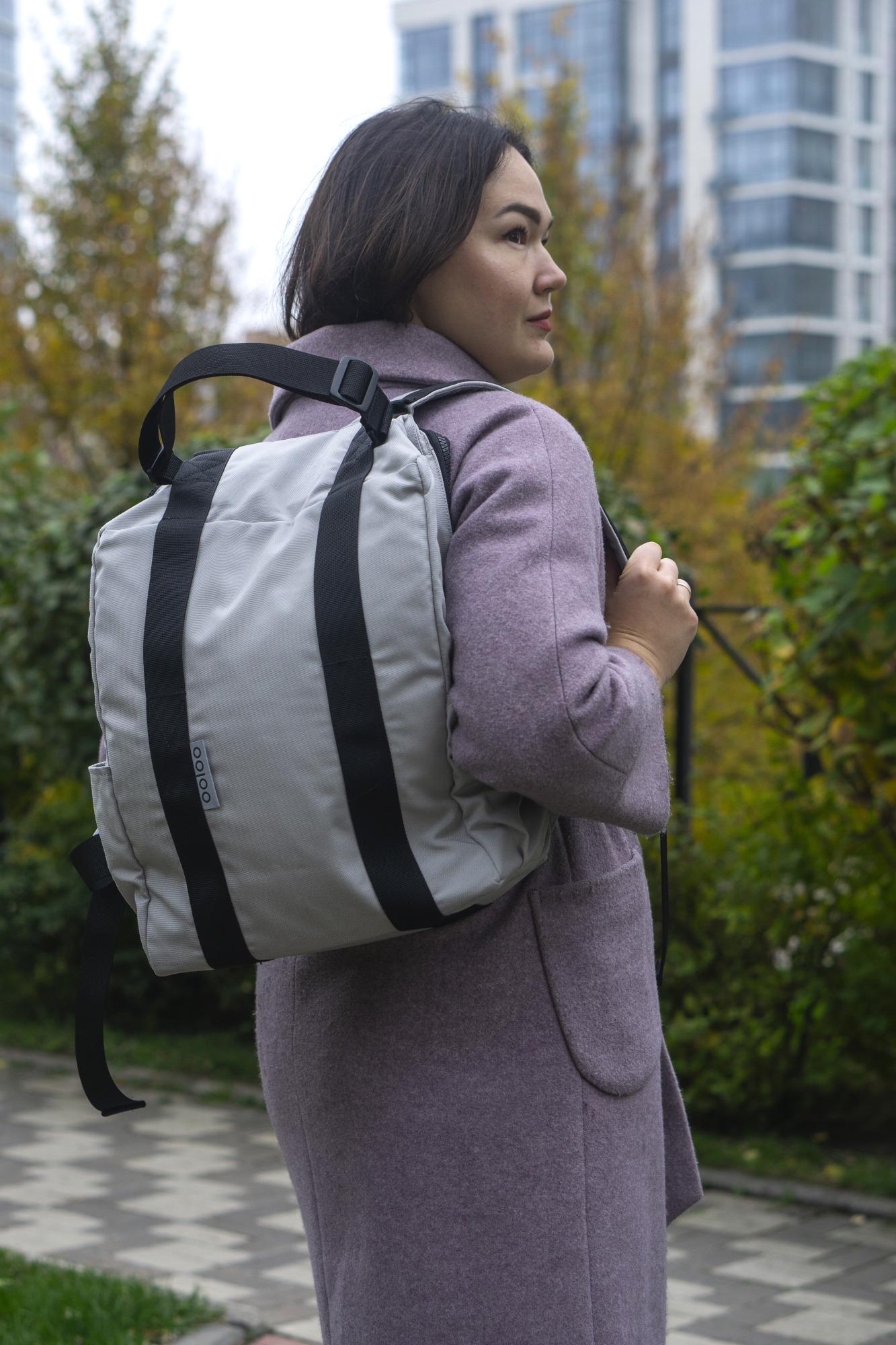 Рюкзак-антикрад OOLOO Кенгуру mini 40x30x12 см Светло-серый (2649)