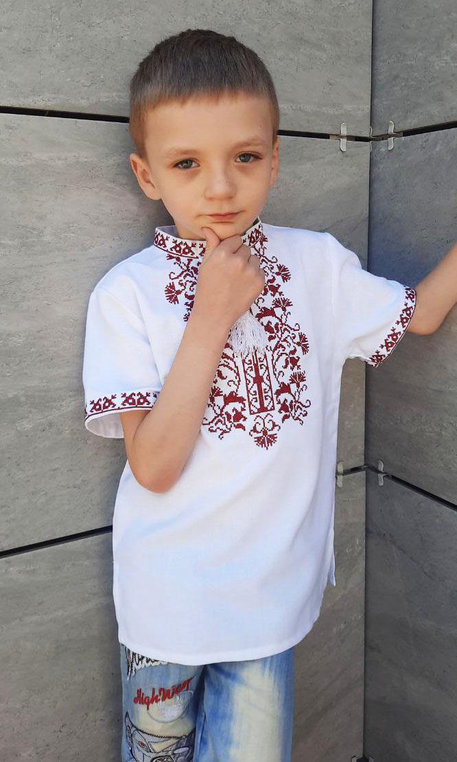 Вишиванка для хлопчика Вишиваночка р. 146 Білий (717-2к) - фото 2 Вишиванка для хлопчика Вишиваночка р. 146 Білий (717-2к) - фото 2