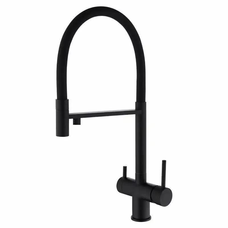 Кран на кухню Monsal с подключением к осмос-фильтру Черный матовый (BZT3)
