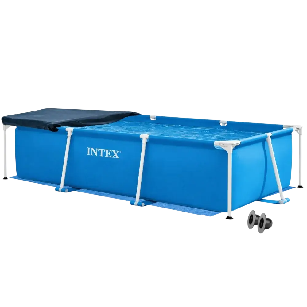 Бассейн каркасный Metal Frame Intex 28272-3в1 300х200х75 см с подстилкой/тентом Синий (147-9-28272-3)