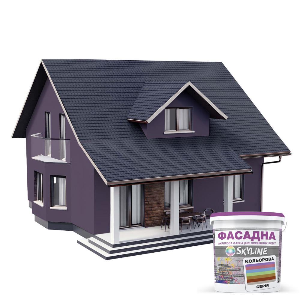 Краска акрил-латексная фасадная Skyline 10 л 5020-R70B Баклажан (2487187481) - фото 3 Краска акрил-латексная фасадная Skyline 10 л 5020-R70B Баклажан (2487187481) - фото 3