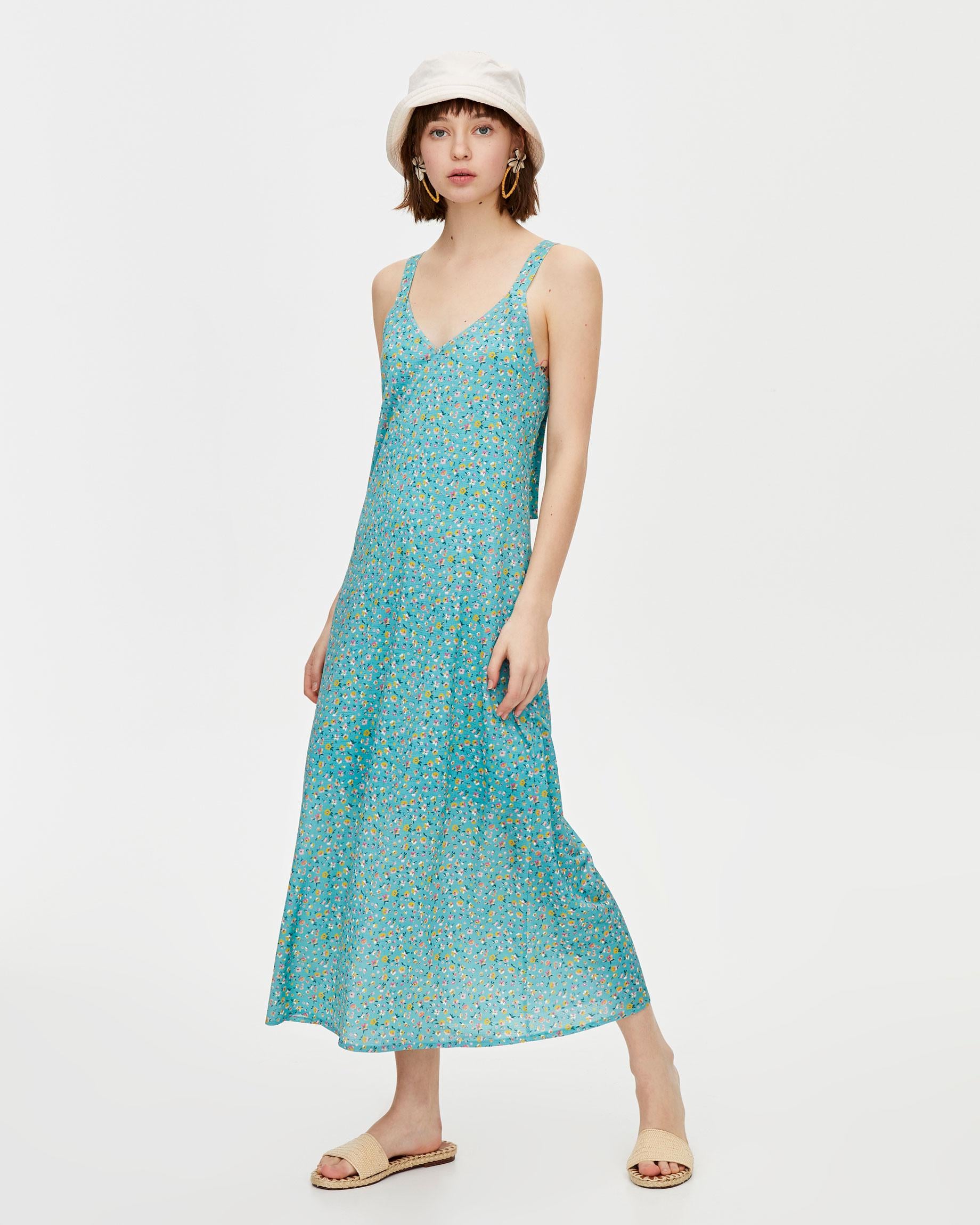 Платье Pull&Bear S Голубой (5390394406b26)