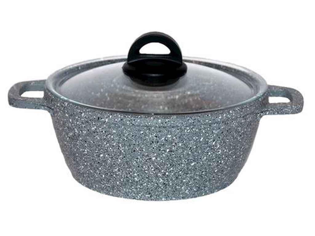 Кастрюля Biol Гранит Грей 3,6 л 24 см (К406РС)