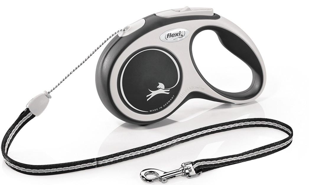 Поводок-рулетка Flexi New Comfort S Cord 5 м шнур до 12 кг Черный (1684048787)