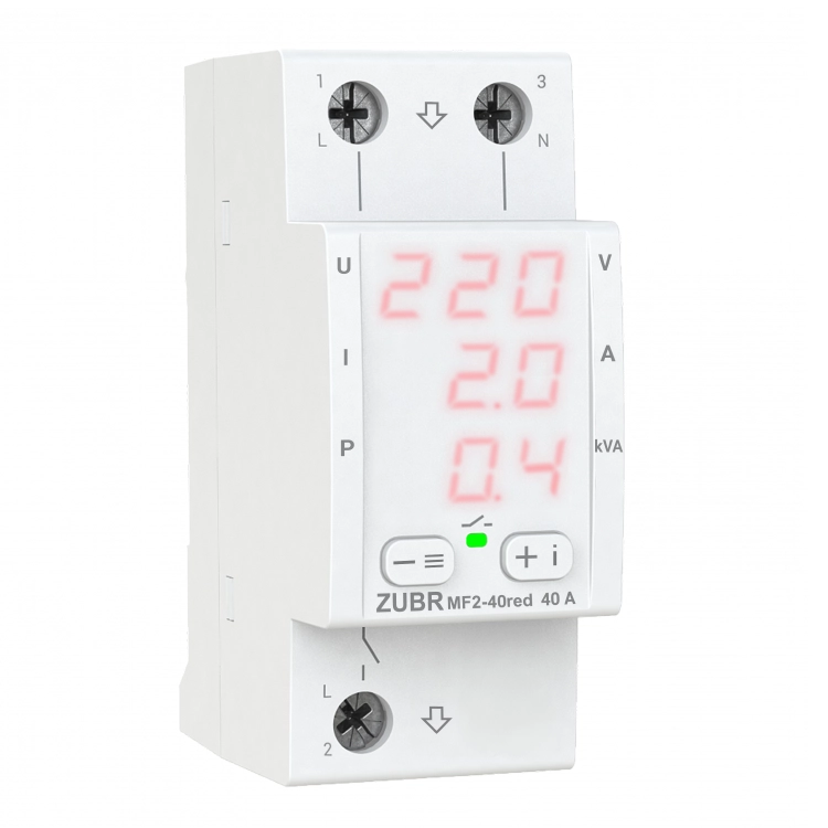 Реле багатофункціональне ZUBR MF2-40 Red (000344310) - фото 1 Реле багатофункціональне ZUBR MF2-40 Red (000344310) - фото 1