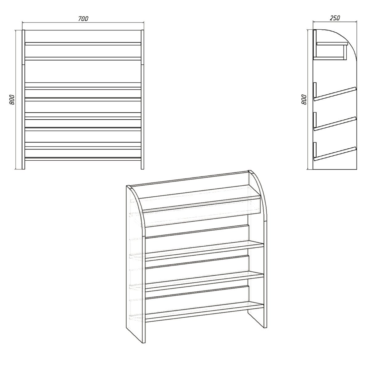 Тумба для взуття Компаніт ТО-9 38х60х60 см Бук - фото 2
