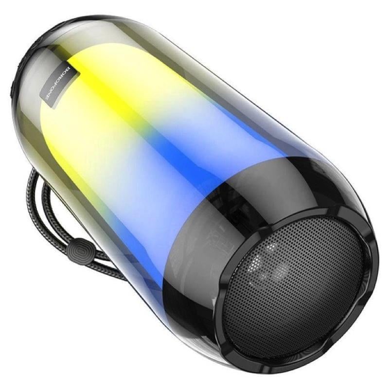 Портативная колонка Borofone BR25 Crazy sound colorful luminous BT speaker Black (6974443386509)
