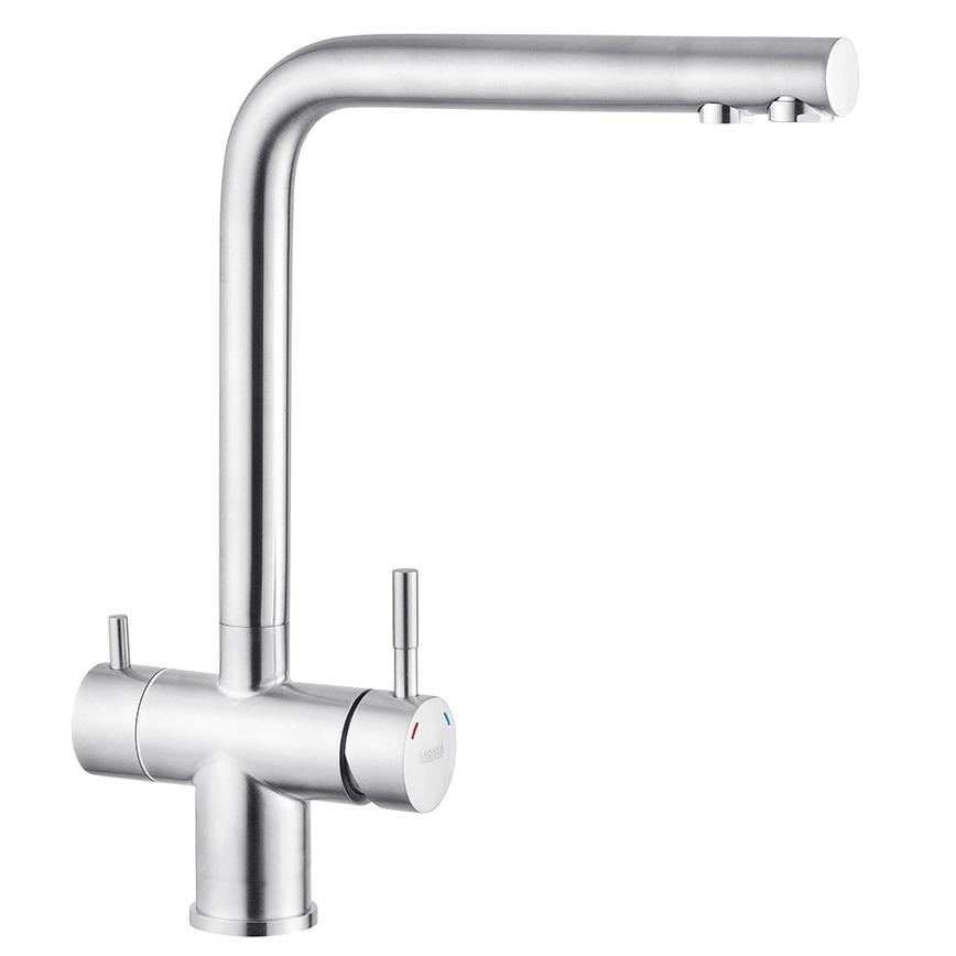 Смеситель для кухни KRONER KRP Edelstahl Klassisch-ESG03811 CV027932 на две воды Сатин (159230)