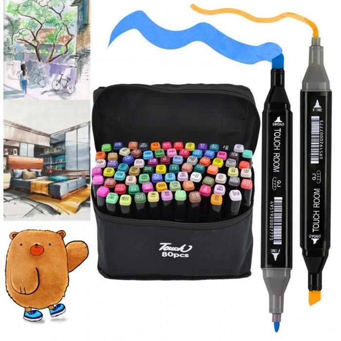 Набір двосторонніх маркерів для скетчингу Touch Qiuci 80 шт. (1522947616) - фото 7 Набір двосторонніх маркерів для скетчингу Touch Qiuci 80 шт. (1522947616) - фото 7