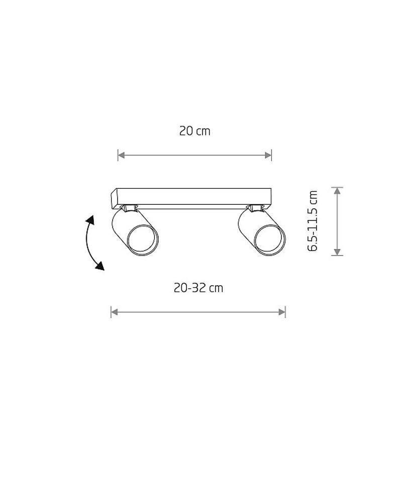 Спот поворотный Nowodvorski 10737 Fourty II GU10 2x10W IP20 Черный (23928682) - фото 2